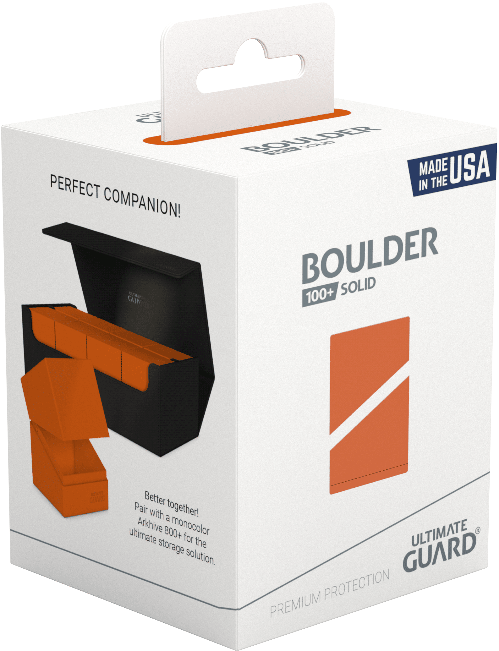 Ultimate Guard Deck Case Boulder 100+ Solid Orange image 0